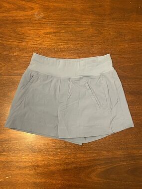 Athleta Light Blue High-Rise Athletic Shorts